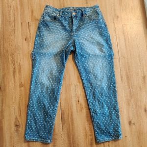Platinum Chico's Skimmer Dotted Jeans